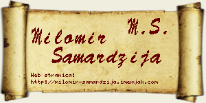 Milomir Samardžija vizit kartica